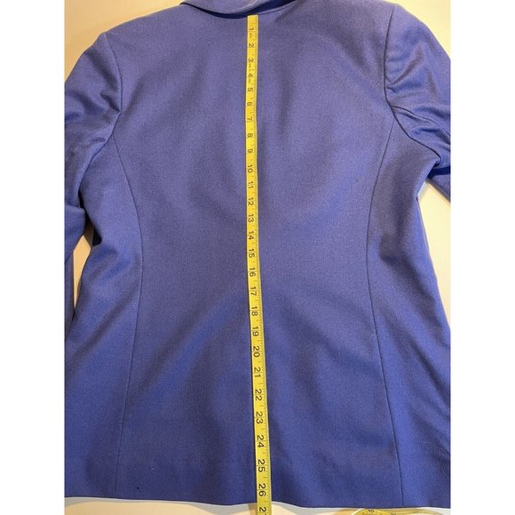 Vintage Pendleton Wool Blazer Women Size 12* Cobalt Blue Suit Jacket Teal Lining - Picture 11 of 16